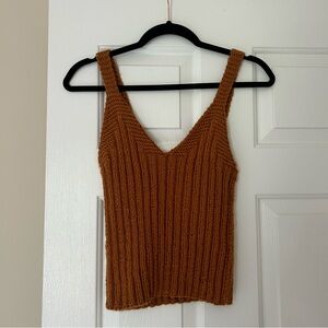 Orange knitted tank